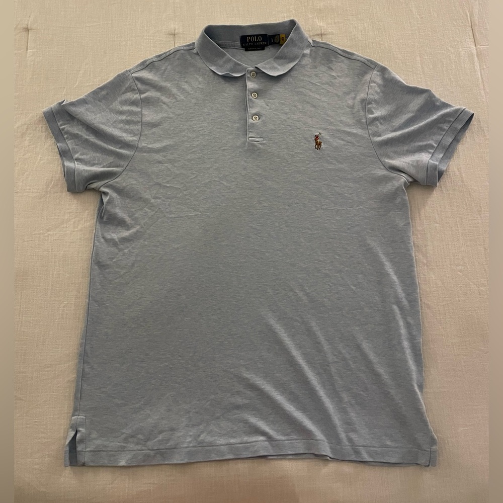 Polo Ralph Lauren Mens Custom Slim Fit Interlock Polo Shirt